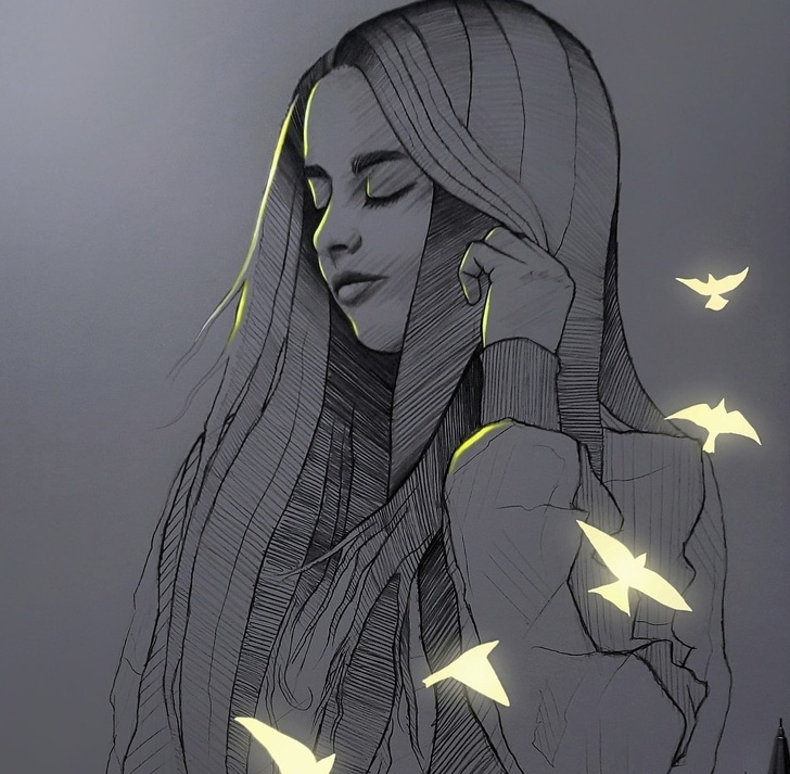 An Artist Creates Pencil Drawings and Makes Them Glow With Life