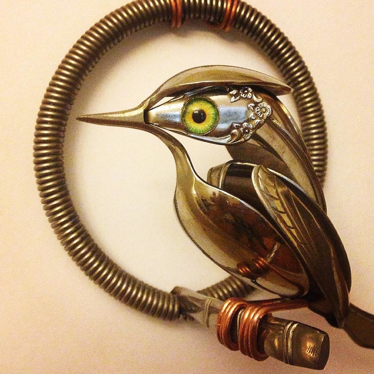 An Artist Makes Sculptures Out of Recycled Silverware That Are More Than Just Art