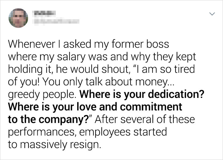Internet Users Talk About Their Bosses Whose Middle Names are Greed and Arrogance