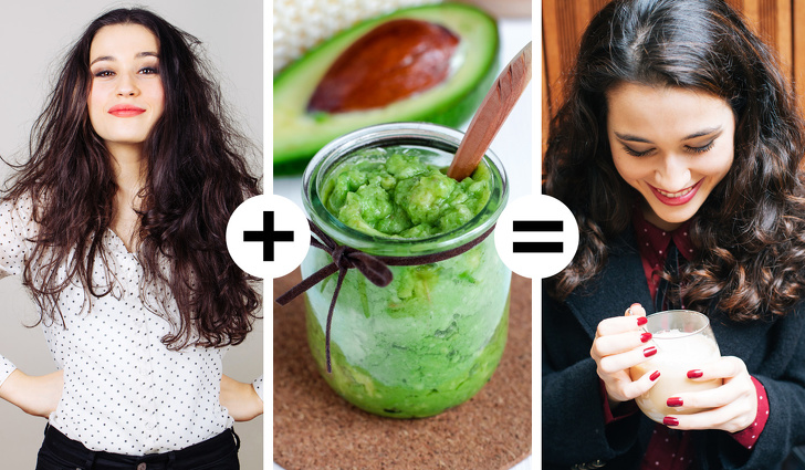 Avocado to tame curly hair